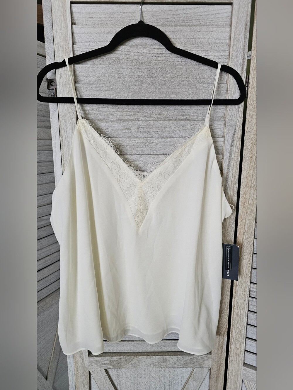 NWT Melrose & Market Lace-Trim Ivory Camisole